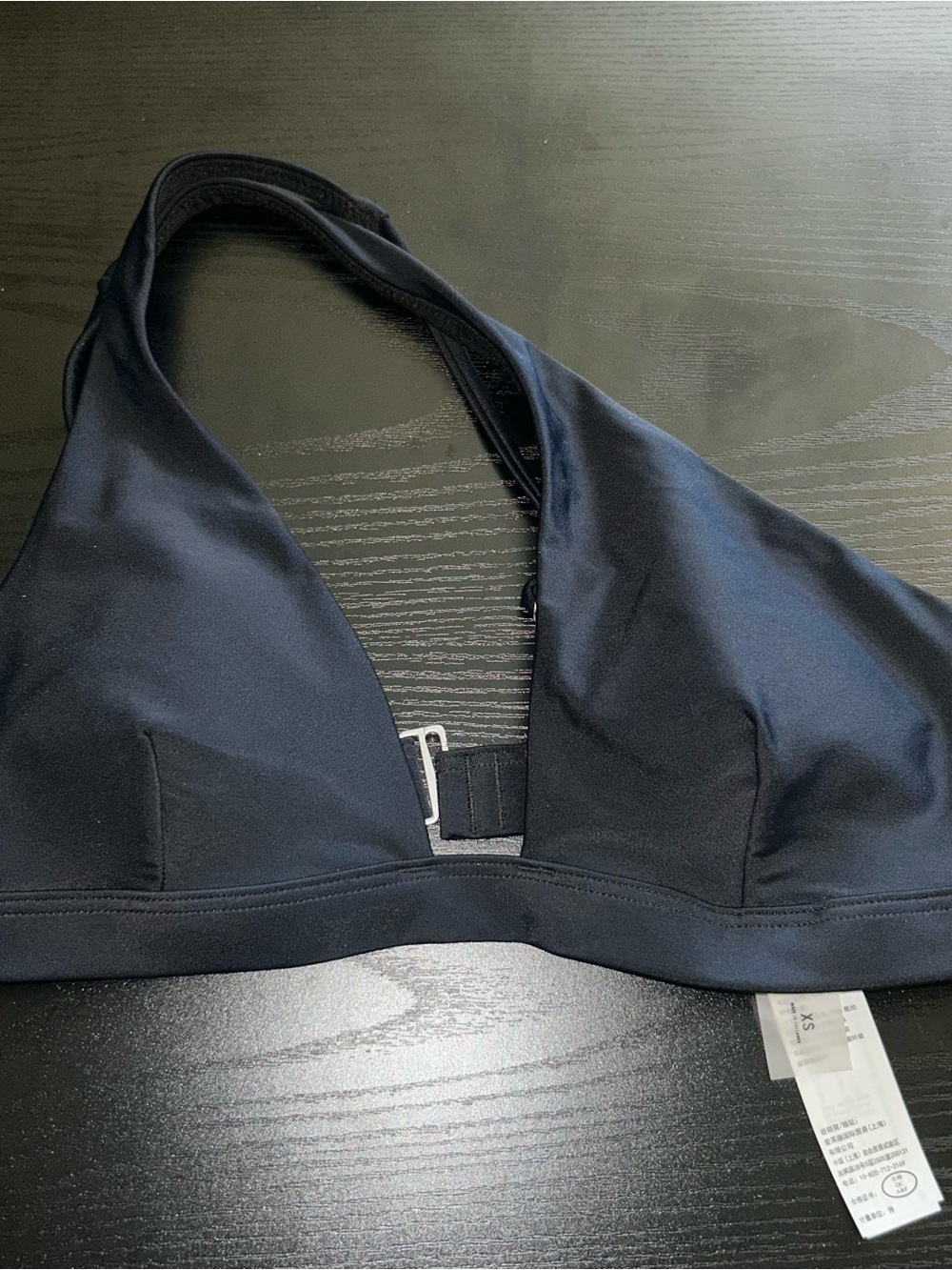 Abercrombie & Fitch Black One Shoulder Swim Bralette